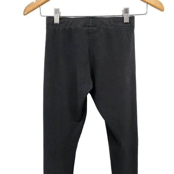 Nike Organic Leg-A-See Swoosh Logo High Waisted Cotton Leggings Tights Gray XS - Picture 5 of 10